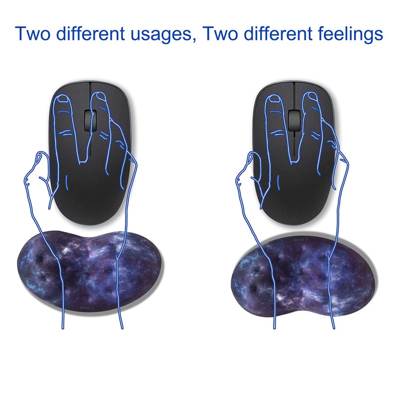 BRILA Ergonomic Memory Foam Mouse Wrist Rest Support Pad Cushion for Computer, Laptop, Office Work, PC Gaming - Massage Holes Design - Wrist Pain Relieve (Nebula Galaxy Space) - Image 2
